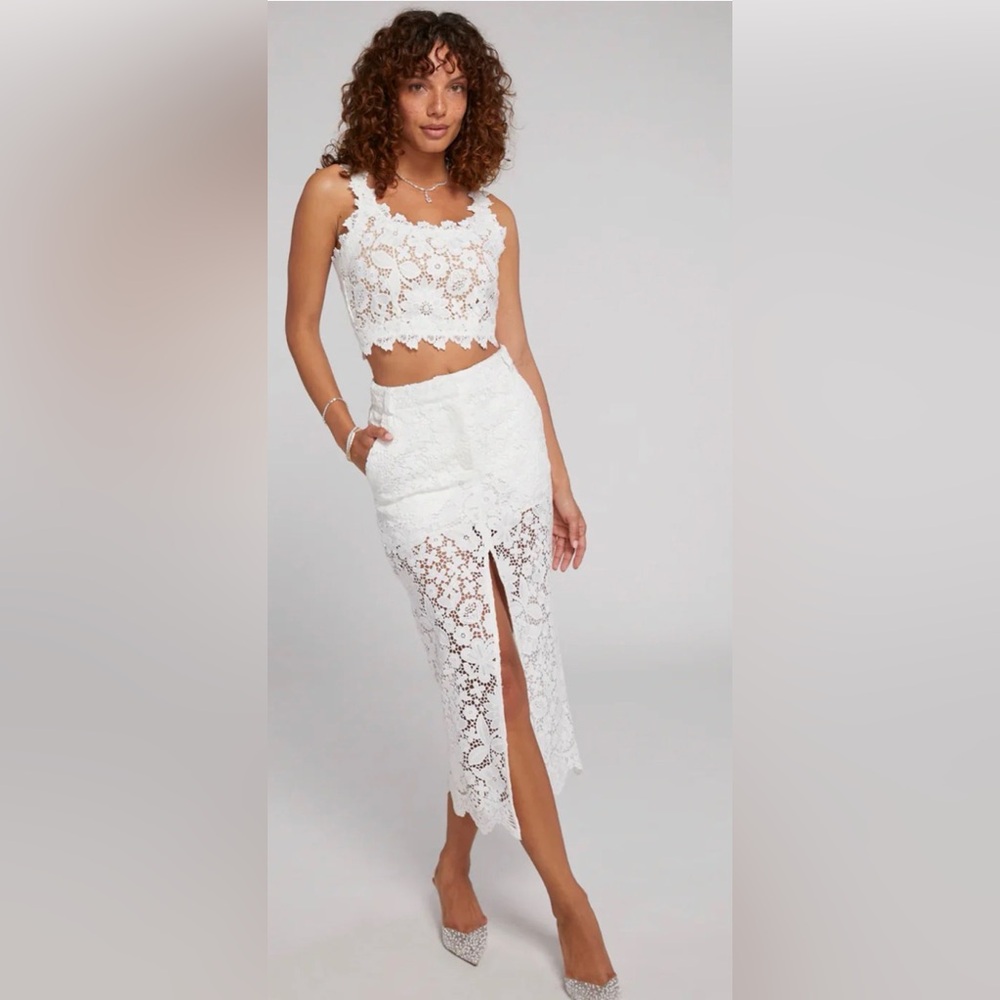 Generation Love White Lace Skirt Set